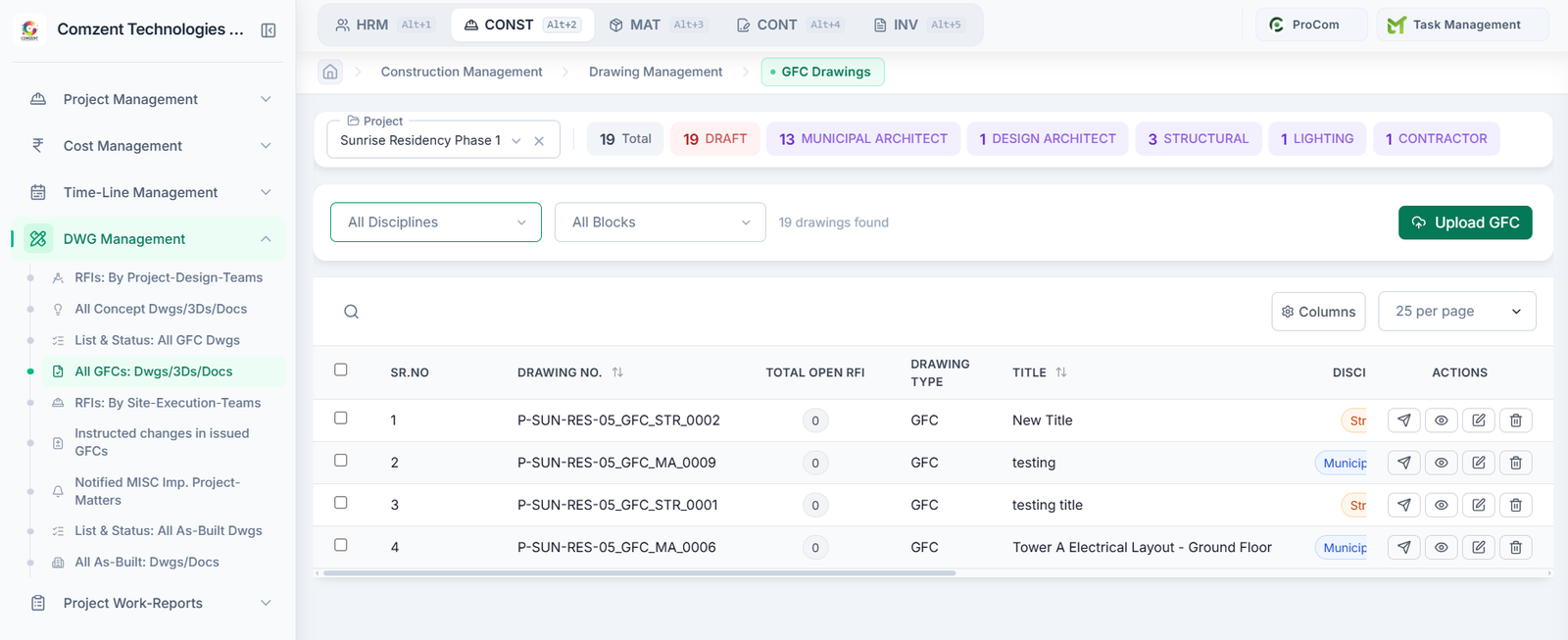 Concept Stage Collaboration and GFC Tracking BcStep